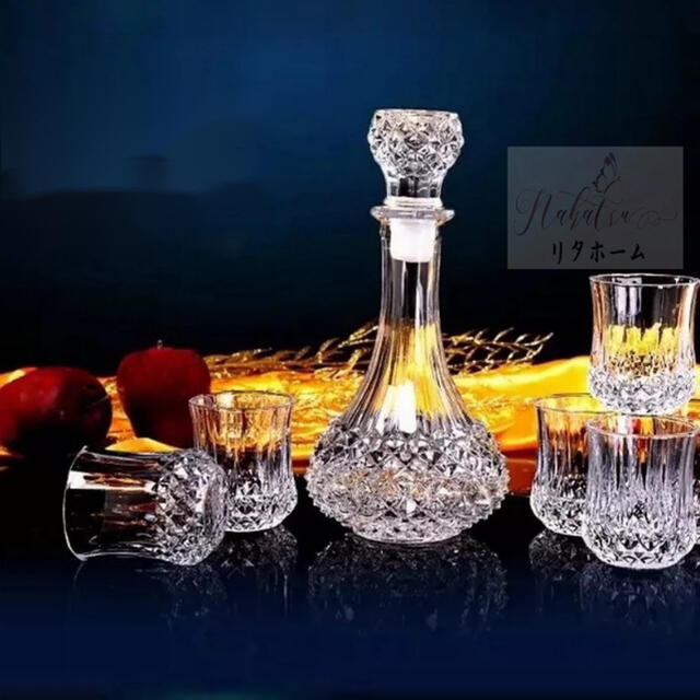 高級デカンタとグラスセット ウイスキーグラス ロックグラス 7点セット