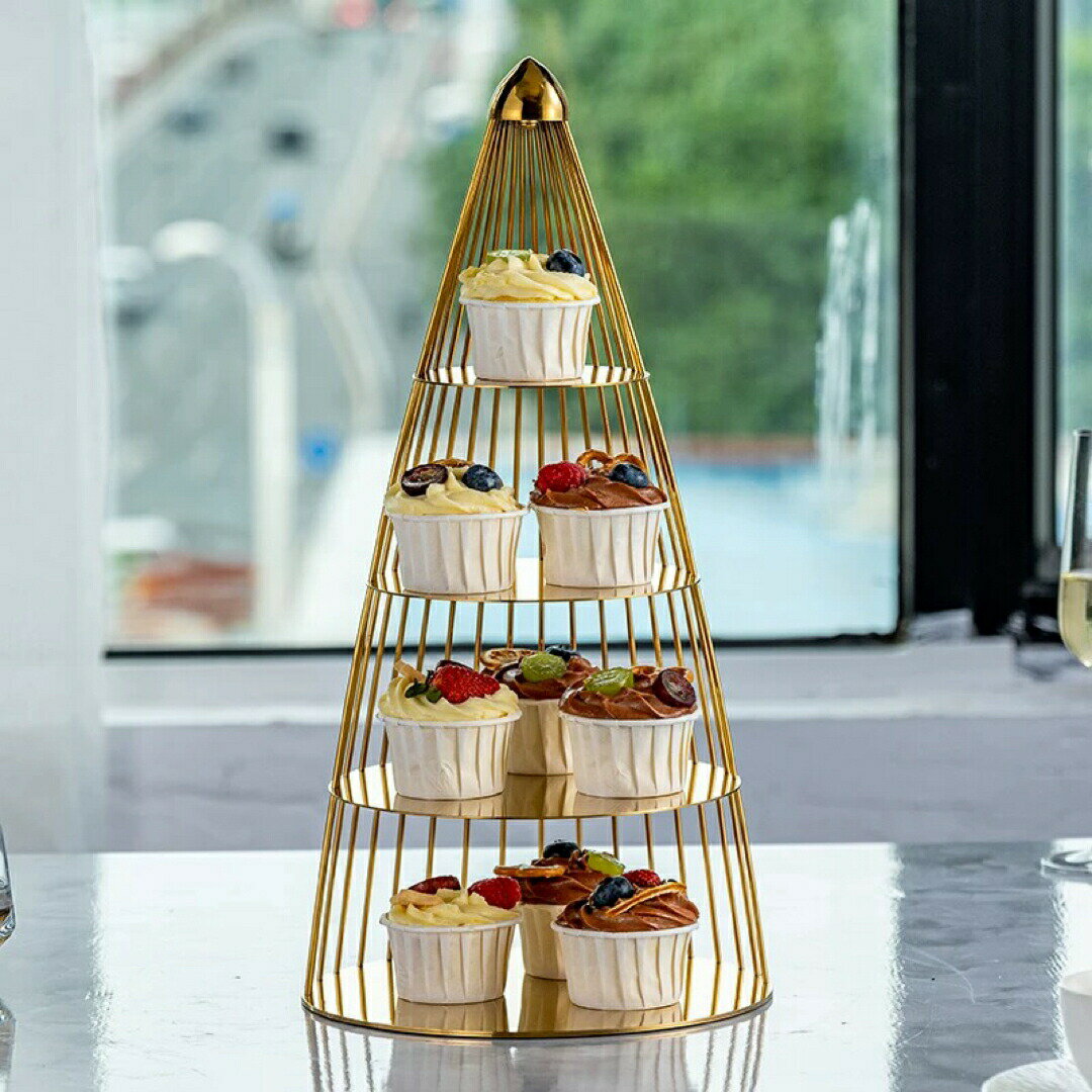 高級ケーキスタンド プレート4段セット アフタヌーンティー フルーツ トレー 皿