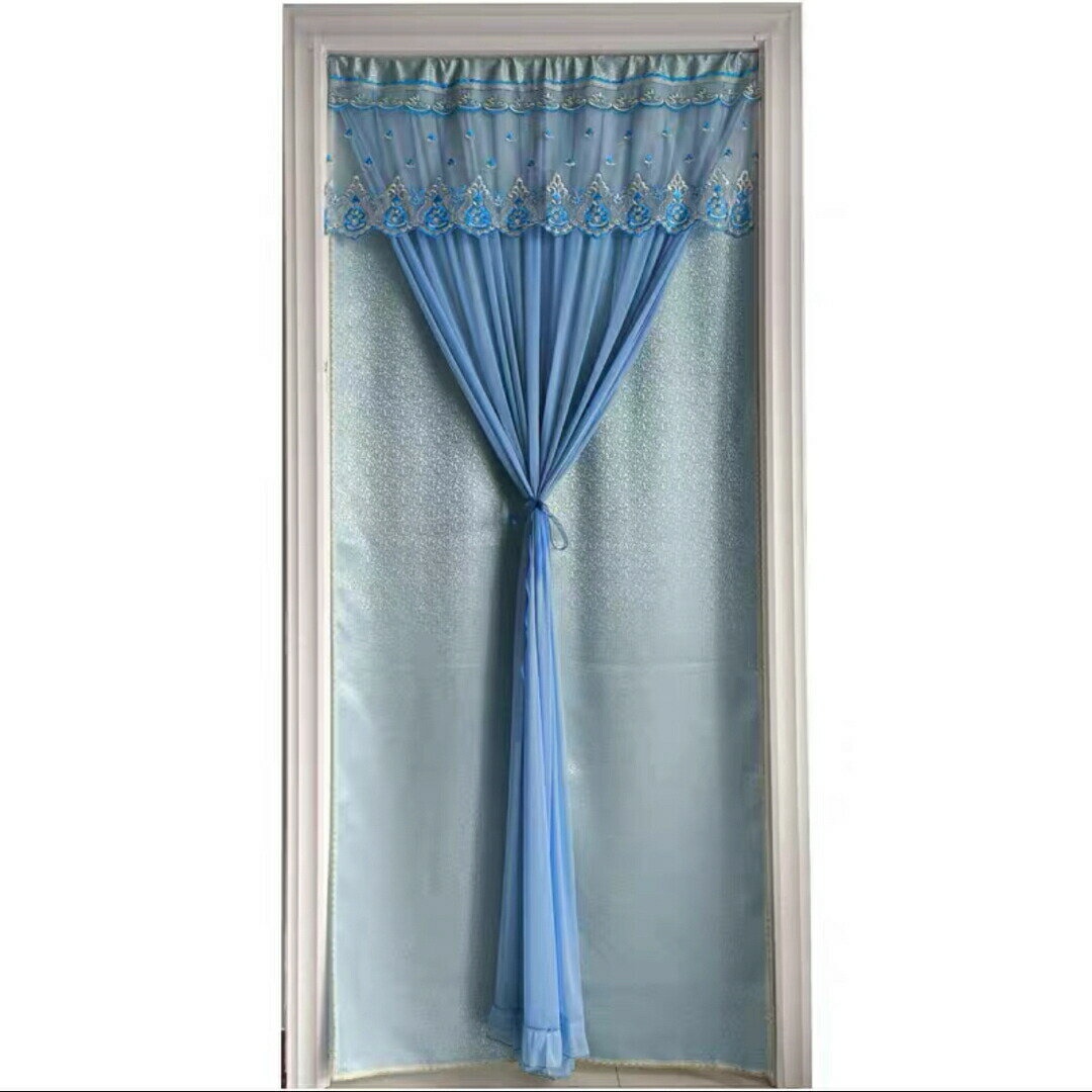 のれん ロング レース フラワー柄 姫系二重タイプ 暖簾 間切り レース姫系雑貨