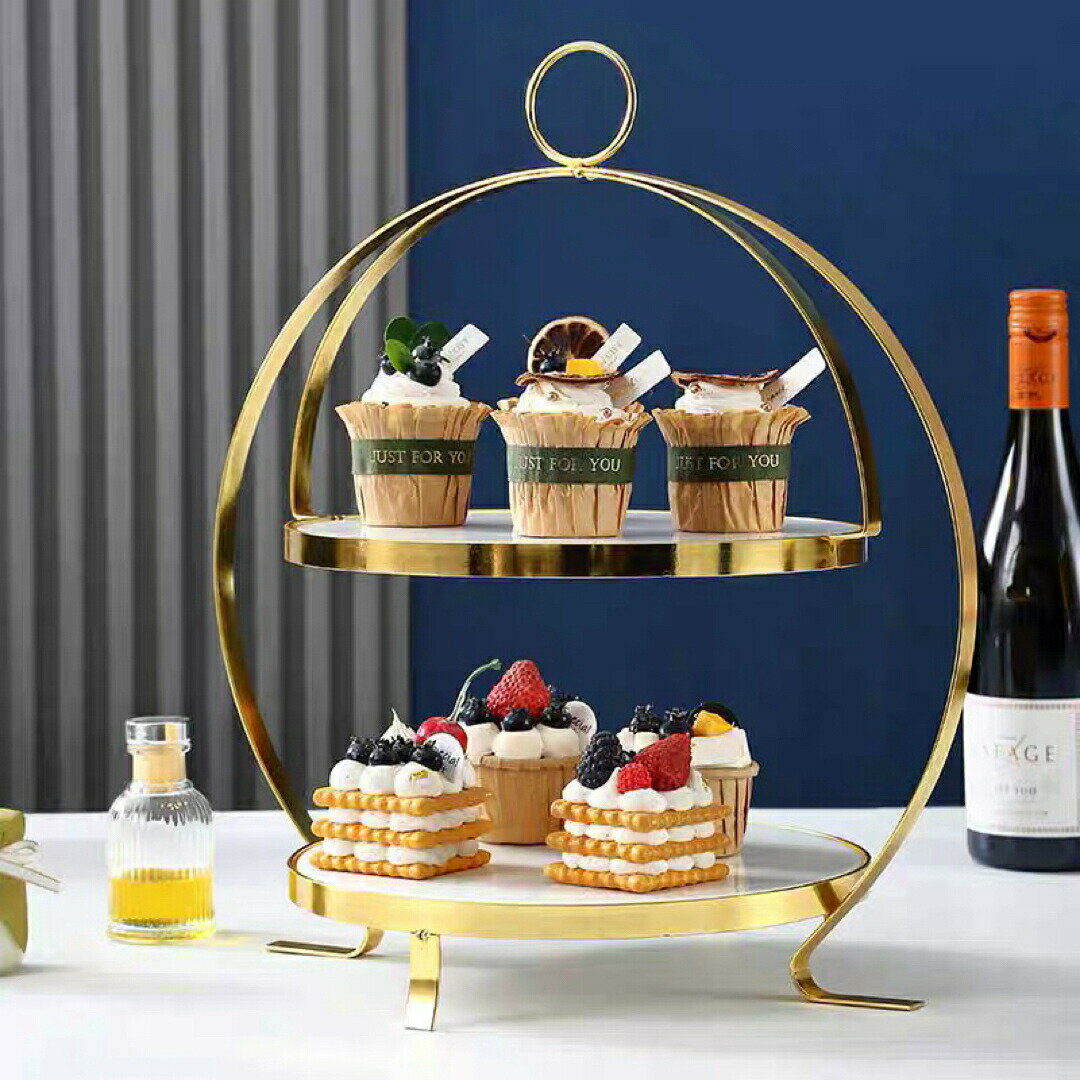 ケーキスタンド プレート2段セット アフタヌーンティー フルーツ トレー 皿
