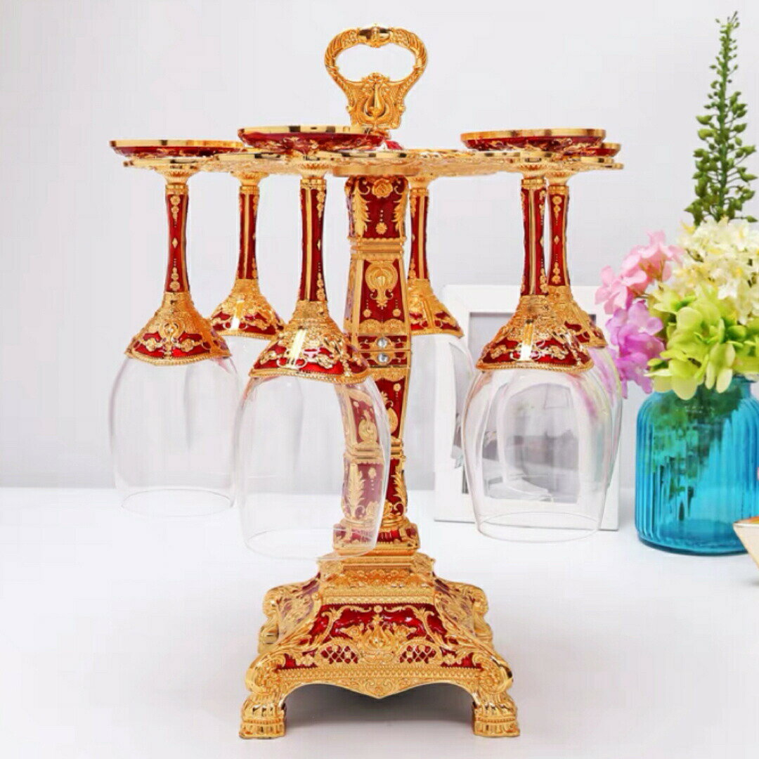 高級感ワイングラスホルダー ワイングラススタンド吊り下げ式キッチン収納　卓上収納