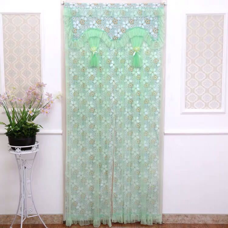 のれん ロング レース フラワー柄 暖簾 間切り レース 90x180