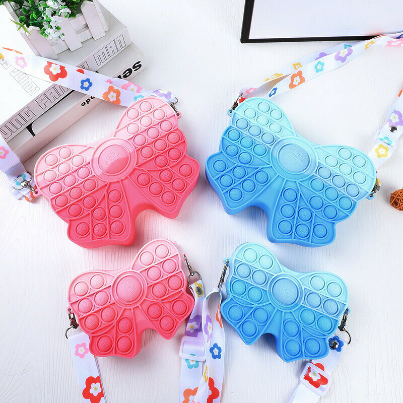 プッシュポップ セット ショルダーバッグ スクイーズ玩具 肩掛け バッグ プッシュ...
