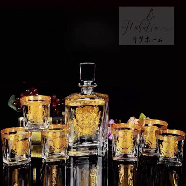 高級デカンタとグラスセット ウイスキーグラス ロックグラス 7点セット