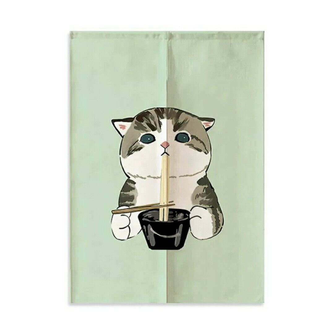 のれん ロング 暖簾 80×150 間仕切り ネコ　洋風 輸入雑貨 猫柄