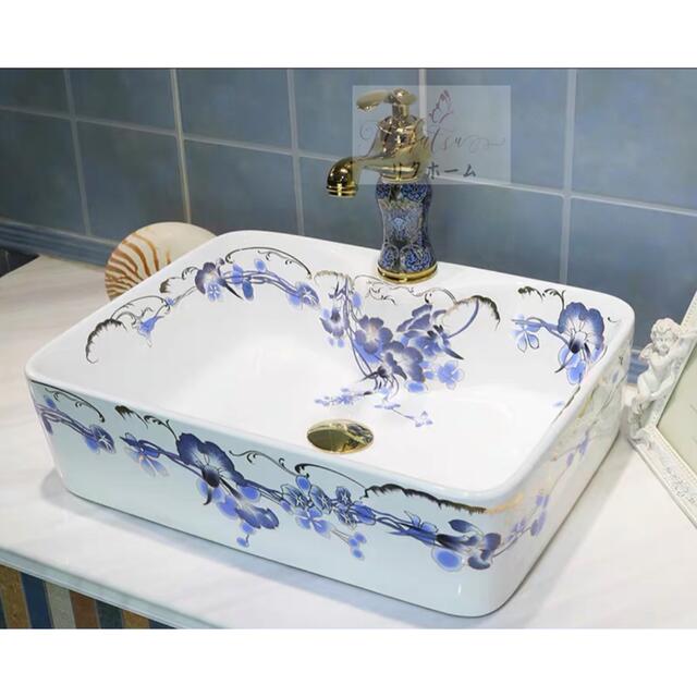 高級洗面台 洗面ボウルセット ．洗面ボール 陶器 手水鉢 ．手洗器 手洗い鉢