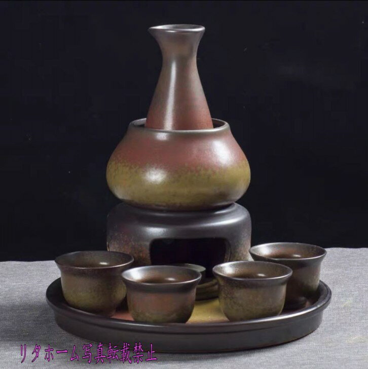 酒器8点セット 陶器 酒燗器付き 徳利 熱燗 冷酒 高級感 清酒用の酒器 酒器セット