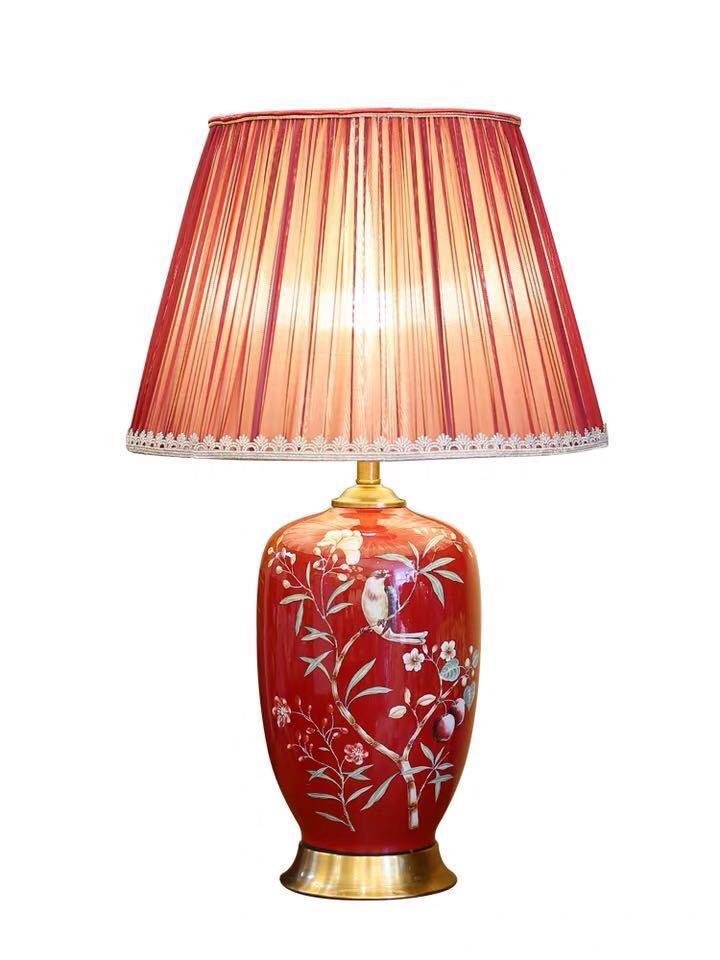 照明スタンドライト テーブルランプ デスクライト 卓上ステンド 高級陶器ステンド