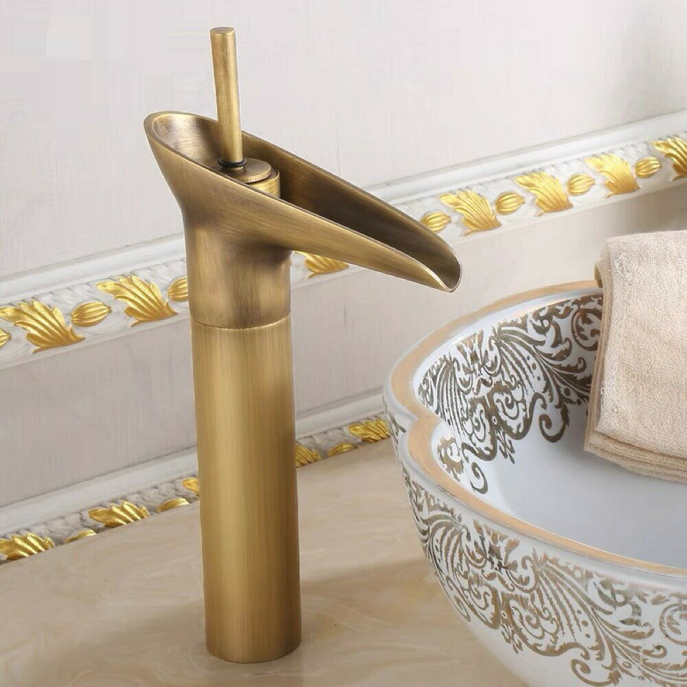 アンティーク 真鍮製 蛇口ホース用 レトロ ガーデニング 北欧風 ロングタイプ