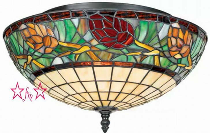 ステンドグラス ペンダントライト 豪華天井照明ステンドグラスランプ ガラス工芸品 電源直結タイプ