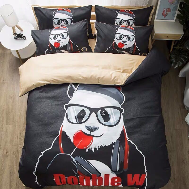 ベッド用品4点セットボックスシーツ ベッドカバー マットレスカバー 掛け布団カバー ワイドダブルサイズ