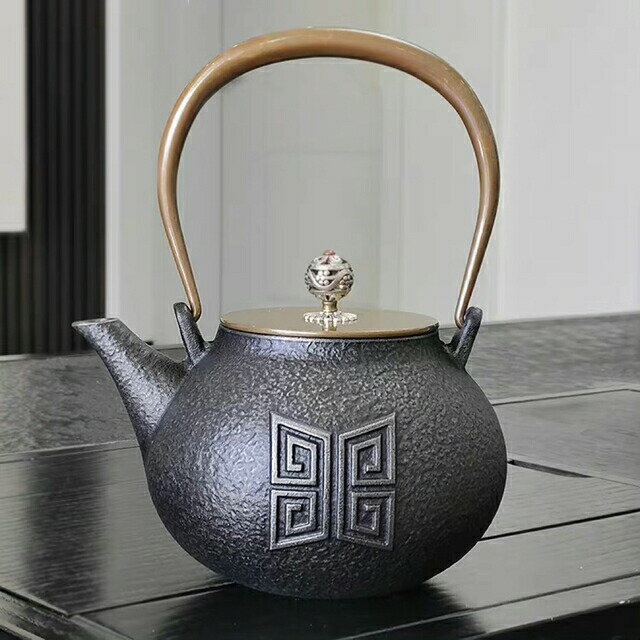 鋳鉄 鉄 急須 職人手作り鉄瓶 やかん 提梁壺 茶壺 水壷 煮茶壷 茶道具