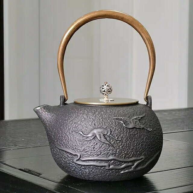 鋳鉄 鉄 急須 職人手作り鉄瓶 やかん 提梁壺 茶壺 水壷 煮茶壷 茶道具