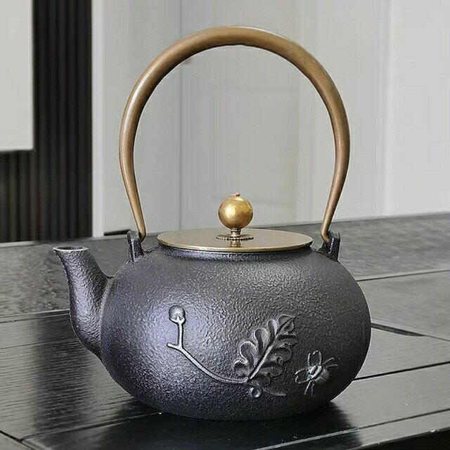 鋳鉄 鉄 急須 職人手作り鉄瓶 やかん 提梁壺 茶壺 水壷 煮茶壷 茶道具