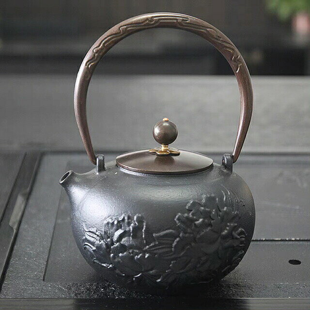 鋳鉄 鉄 急須 職人手作り鉄瓶 やかん 提梁壺 茶壺 水壷 煮茶壷 茶道具