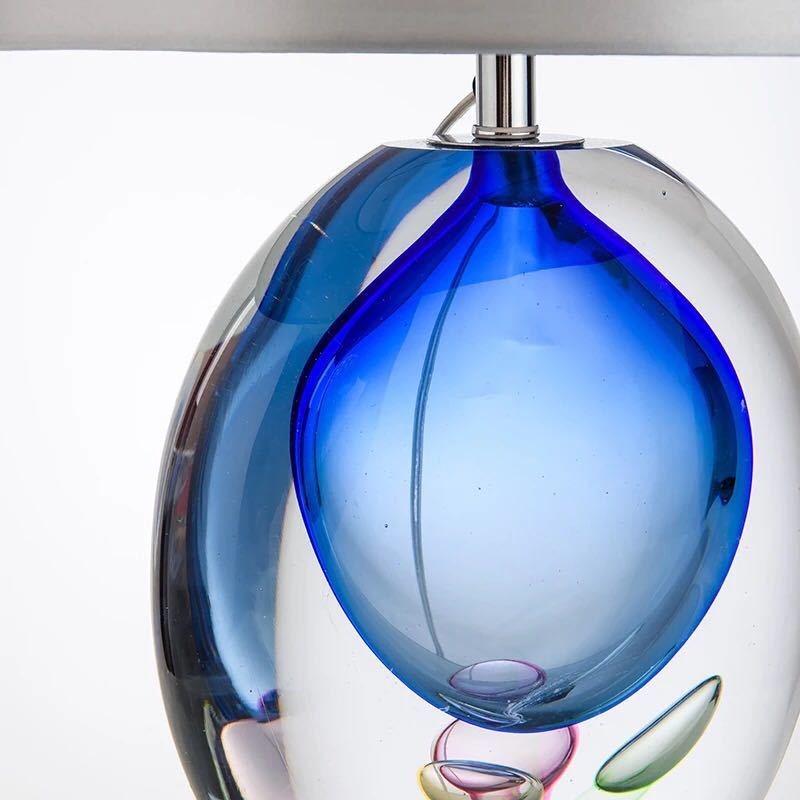 照明スタンドライト テーブルランプ デスクライト 卓上ステンド ．高級瑠璃スタンド