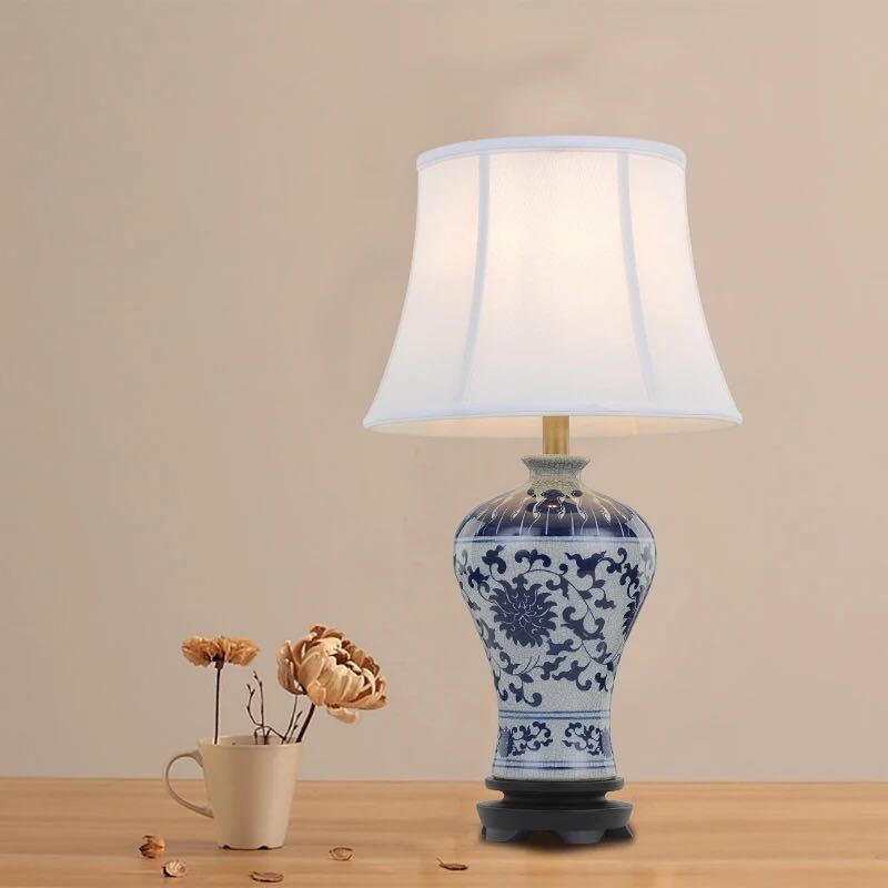 照明スタンドライト テーブルランプ デスクライト． 卓上ステンド 陶器スタンド