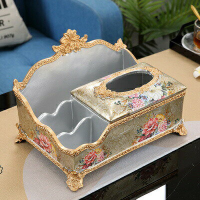 TI69-1高級感のある ．ティッシュケース 小物入れ　収納付き