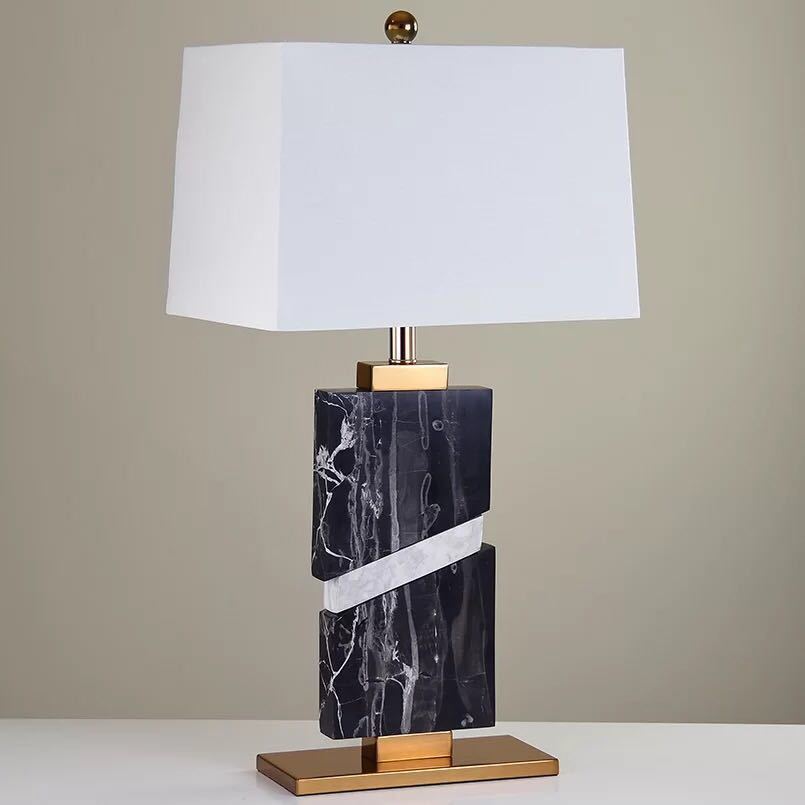 照明スタンドライト テーブルランプ デスクライト 卓上ステンド 高級人造大理石スタンド