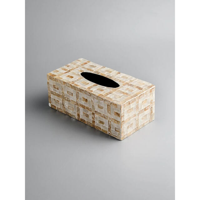 高級感のある ティッシュケース ティッシュカバー 北欧 貝素材入れ