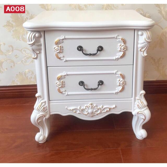 高級サイドテーブル ロココ調 ヨーロッパスタイル お姫様家具 収納キャビネット