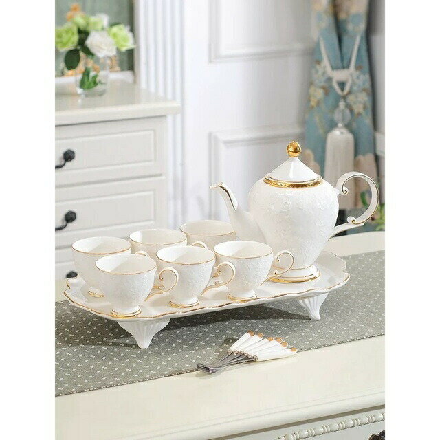 ティー・コーヒーカップセット カップ＆ソーサー6客セット ．陶磁器ティーセット