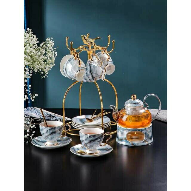 ティー・コーヒーカップセット カップ＆ソーサー6客セット ．陶磁器ティーセット