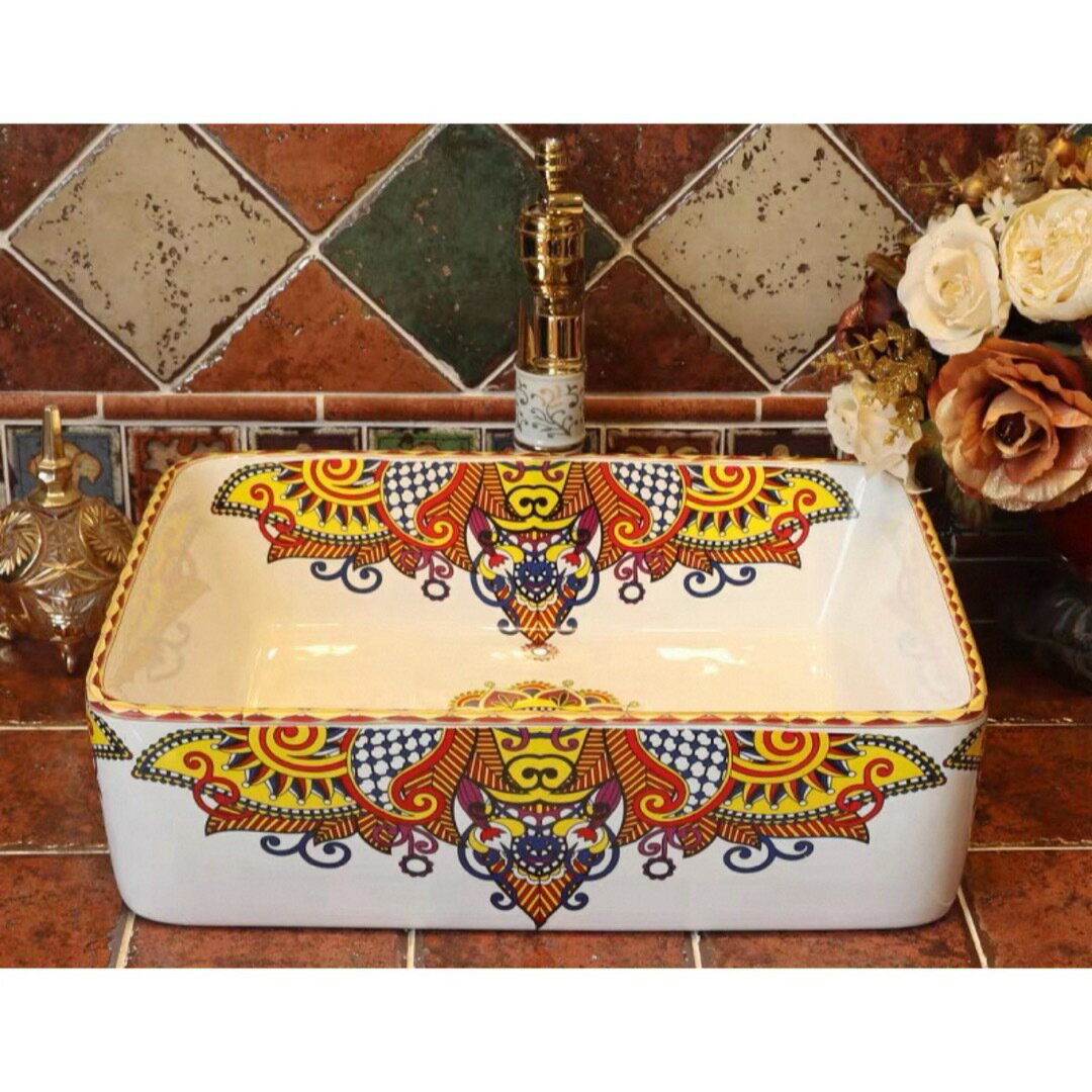 高級感 洗面ボウルセット 洗面ボール 陶器 手水鉢 手洗器 手洗い鉢 洗面器