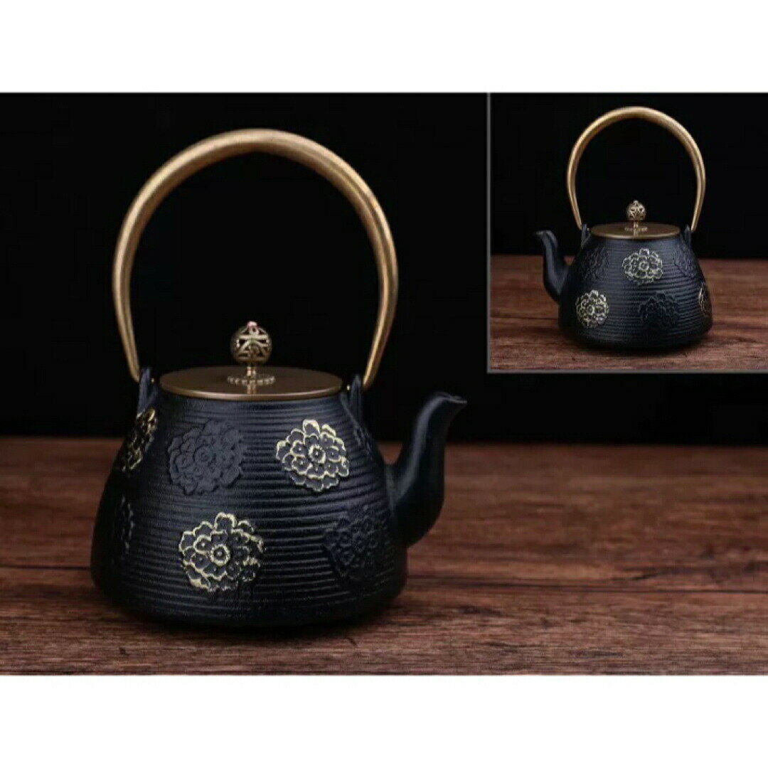 鋳鉄製鉄瓶 急須鉄瓶 手作り 老鉄瓶 やかんを沸かす 提梁鉄瓶 お茶の道具