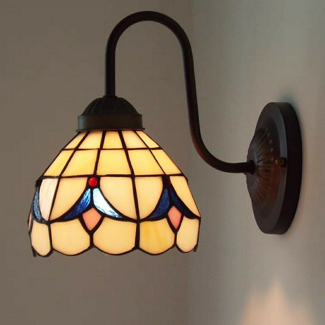 ステンドグラス壁掛け照明 アンティーク風 ブラケットライト室内装飾 廊下玄関用