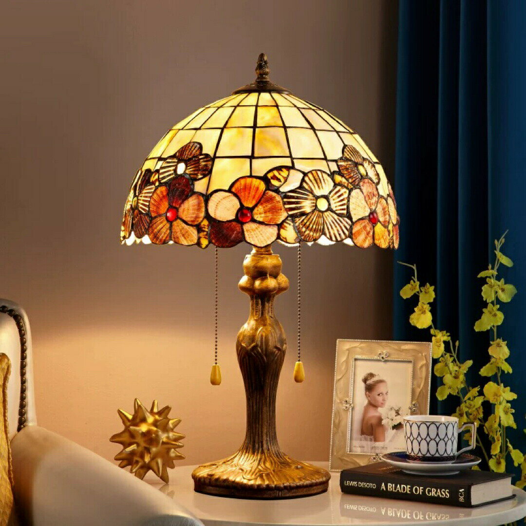 貝 照明スタンドライト テーブルランプ デスクライト 卓上ステンド 高級スタンド