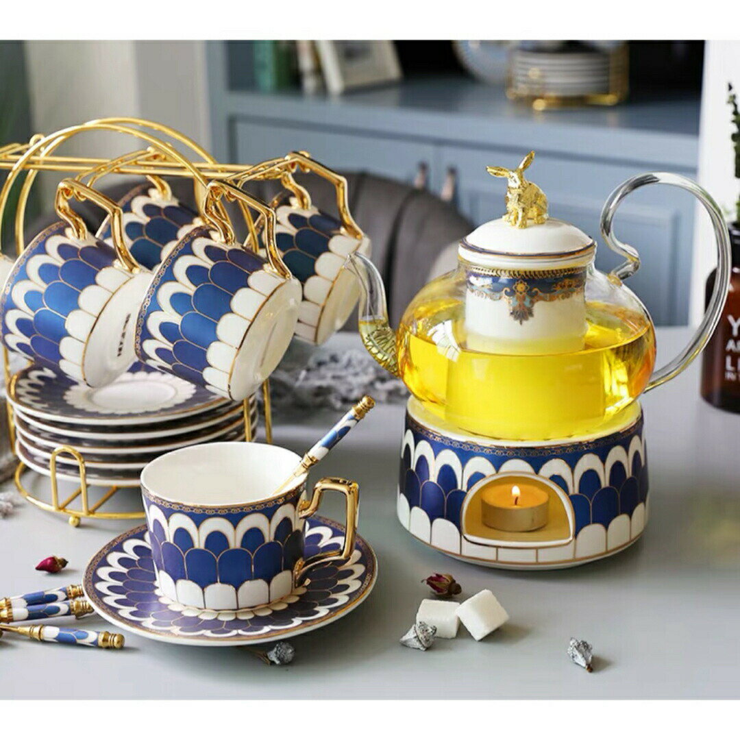 ティー・コーヒーカップセット カップ＆ソーサー4客セット ．陶磁器ティーセット Sinessy 楽天市場店 新生活用品
