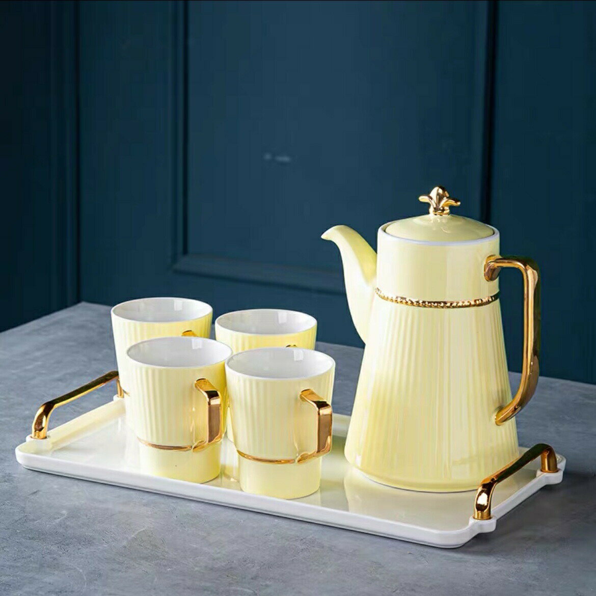 ティー・コーヒーカップセット カップ4客セット ．陶磁器ティーセット　食器 Sinessy 楽天市場店 新生活用品
