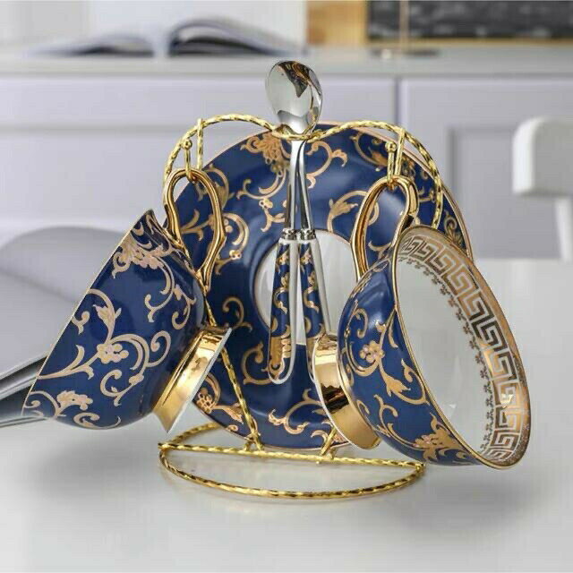 ティー・コーヒーカップセット カップ＆ソーサー2客セット ．陶磁器ティーセット