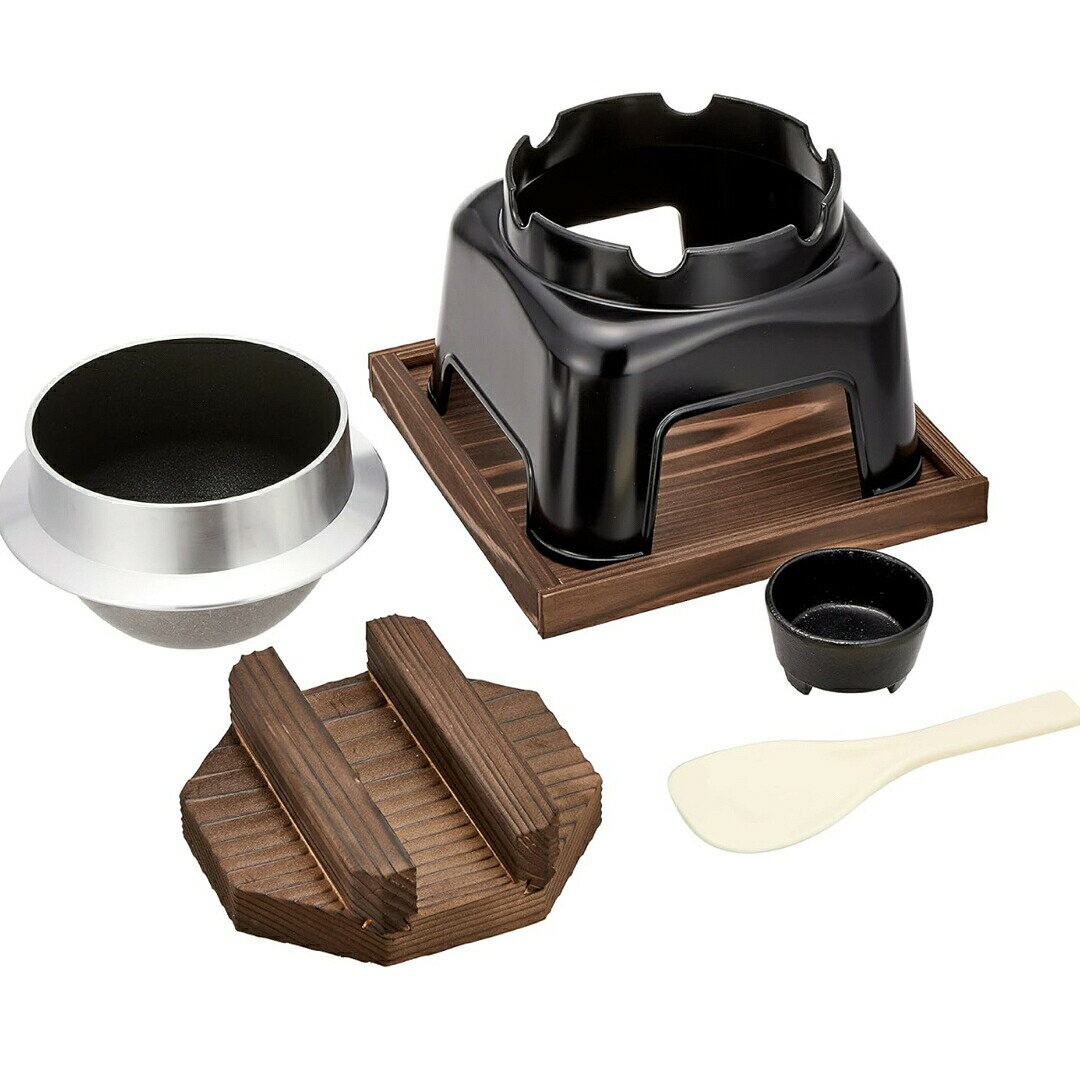 卓上ご飯鍋 フッ素加工 釜めしセット 1合炊 フッ素加工でくっつかない