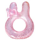 Sinessy 楽天市場店 新生活用品 浮き輪 子供用 ベービー 赤ちゃん うさぎ フロート リボン 取っ手付き 空気入れ 軽量 透明 かわいい 夏 夏休み プ...
