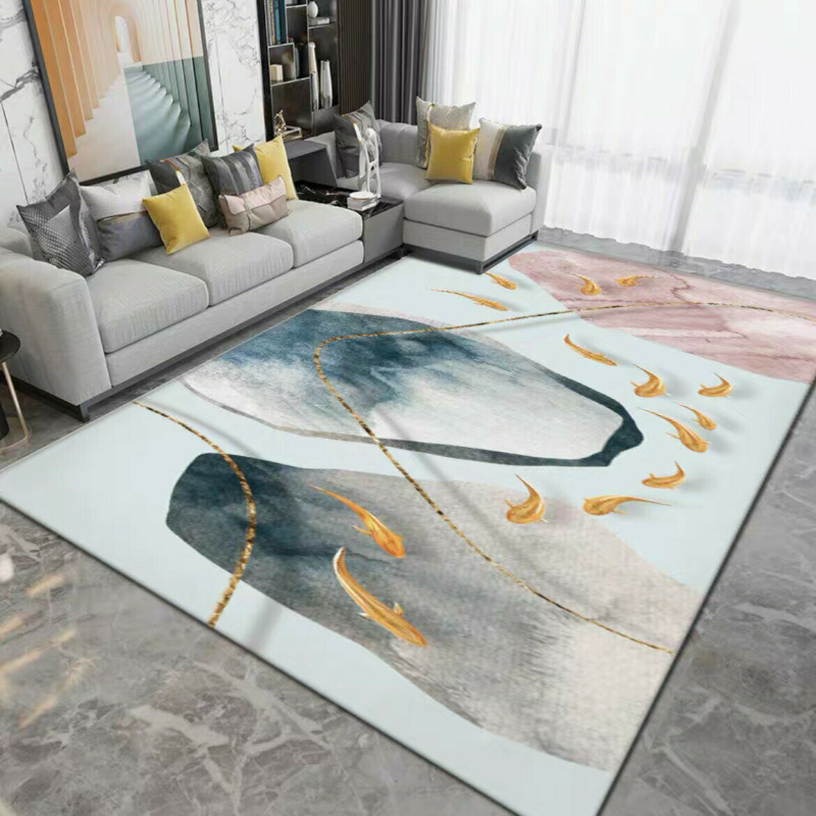 FM35ラグカーペット リビングマット ラグマット 滑り止め付 ホットカーペット対応 床暖房対応 サイズオーダー可能ラグカーペットA/FM35サイズ：160x230cm素材表地：ポリエステル中材：ウレタンフォーム裏面：不織布(PVC点滑り止...