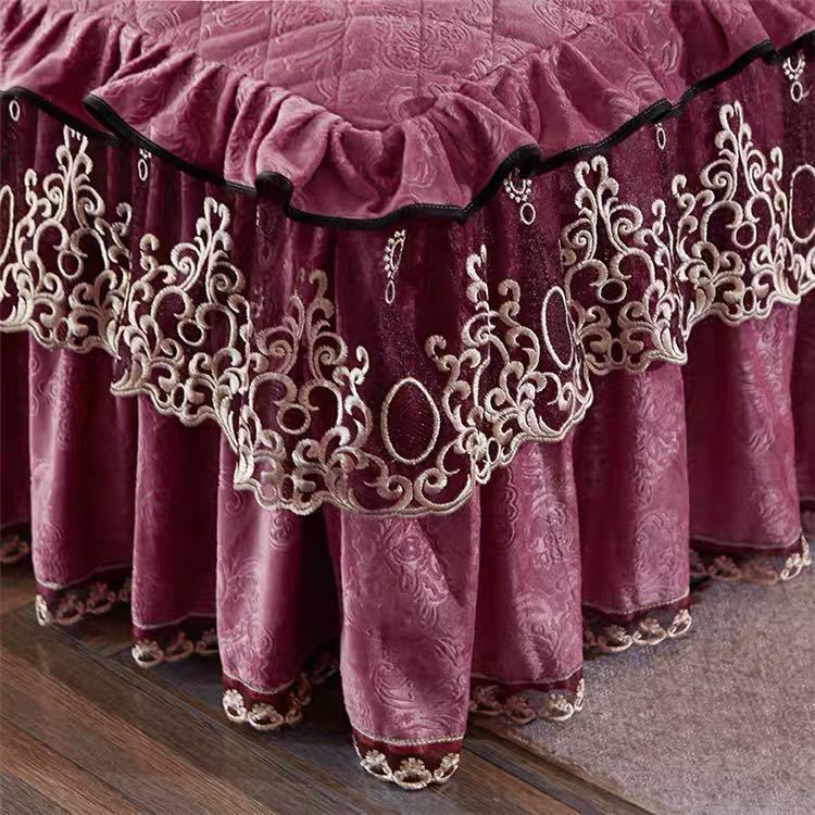 高級ベッド用品4点セット掛け布団カバー 枕カバー ベッドパッド ワイドダブルサイズ