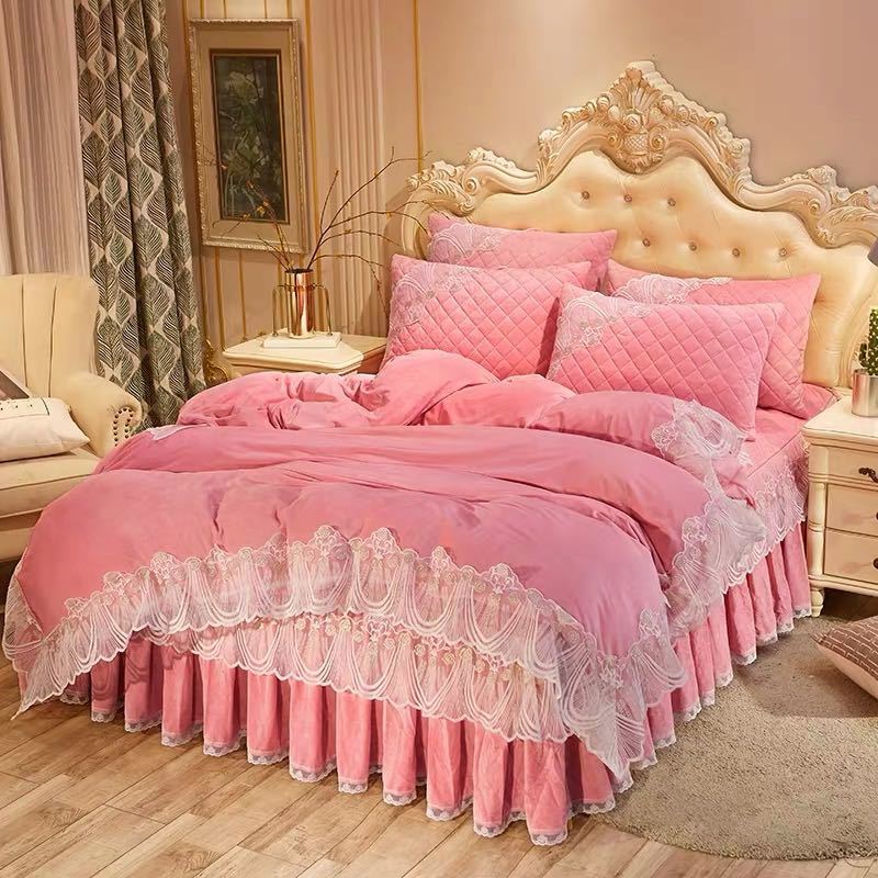 ベッド用品4点セット 寝具 ボックスシーツ　枕カバー掛け布団カバー ベッドカバー 別サイズあり．