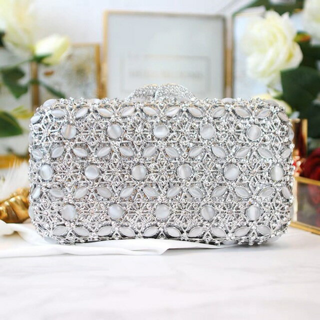 クラッチバッグ レディース ラインストーンクラッチバッグ