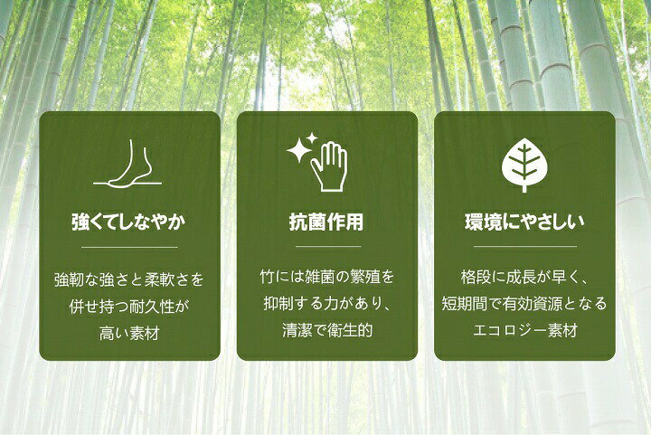 竹 ラグ カーペット 裏地付き 丈夫 抗菌防臭 消臭 お手入れ お掃除 簡単 楽 約348×352cm [3]