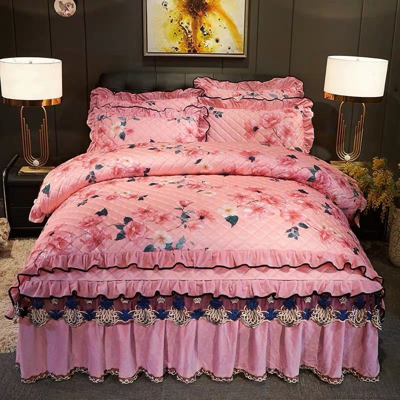 ベッド用品4点セット 寝具 ボックスシーツ 枕カバー掛け布団カバー ベッドカバー 別サイズあり