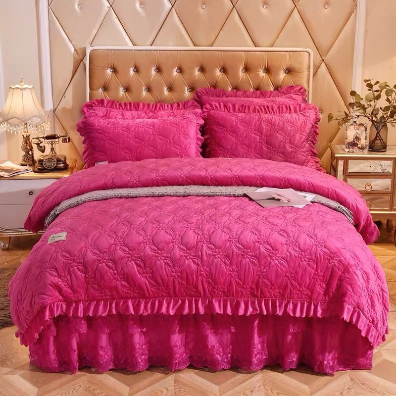 ベッド用品4点セット 寝具 ボックスシーツ　枕カバー掛け布団カバー ベッドカバー 別サイズあり(3.0)