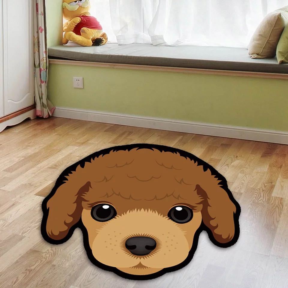 ラグマット リビングマット 玄関マットカーペット お風呂マット 犬柄雑貨 80cm
