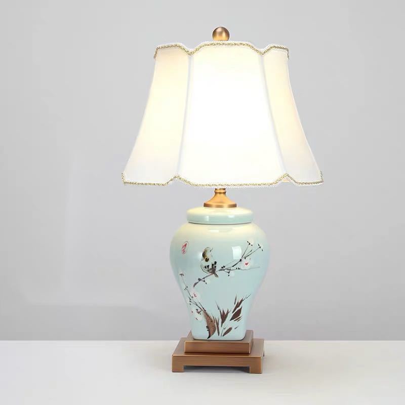 照明スタンドライト テーブルランプ ．デスクライト 卓上ステンド ．高級陶器スタンド
