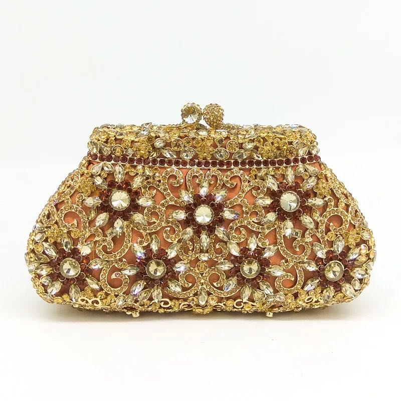 豪華パーティーバッグ キラキラ ストーンBクラッチバッグ レディース ラインストーンクラッチバッグ．(4)