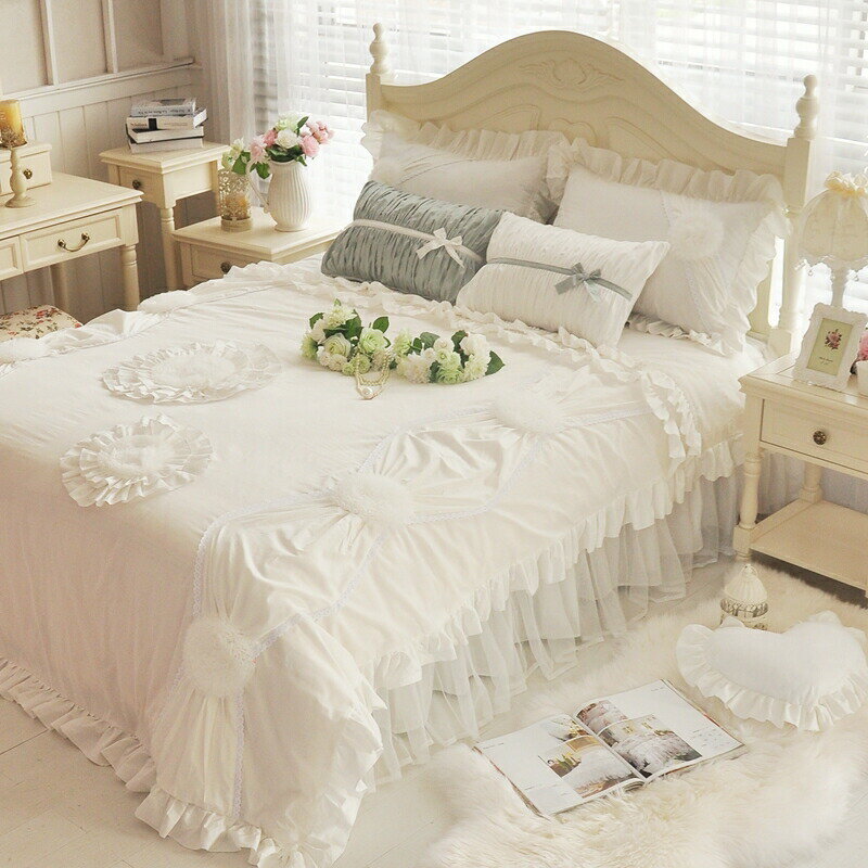 ワイドダブル ベッド用品4点セット 寝具 ボックスシーツ　枕カバー掛け布団カバー ベッドカバー