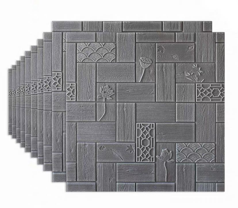 50枚 70cm×70cm 背景壁 3D立体レンガ模様壁紙 防水 汚い防止 カビ防止