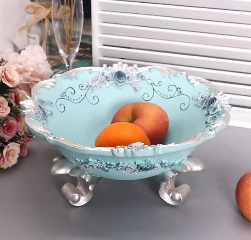 高級果物皿　盛り皿 お菓子皿、フルーツプレート、花柄豪華～果物カゴ お菓子鉢