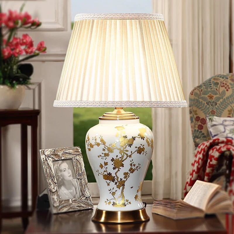 照明スタンドライト テーブルランプ デスクライト 卓上ステンド ．陶器スタンド